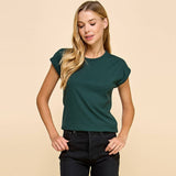 Basic Solid Ribbed Top