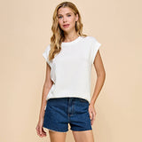 Basic Solid Ribbed Top