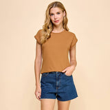 Basic Solid Ribbed Top