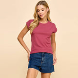 Basic Solid Ribbed Top