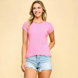 Basic Solid Ribbed Top