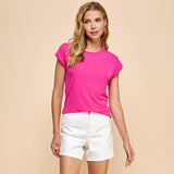 Basic Solid Ribbed Top