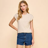 Basic Solid Ribbed Top