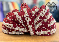 Custom Beaded Bronco and Eagle Headbands and Bows