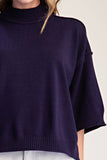 Mock Neck 3/4 sleeves Sweater