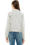 Cotton Blend Stretched  Ladies  Casual Denim Jacket