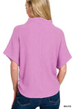 Mock Neck Sweater Side Shirred