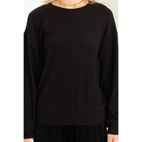 Round Neck Balloon Sleeve Sweatshirt