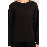 Round Neck Balloon Sleeve Sweatshirt