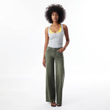 Mid Rise Wide Leg Full Jeans