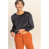 Banded Waist Sweatshirt