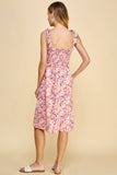 SMOCKED TOP MIDI DRESS (A508354A77)