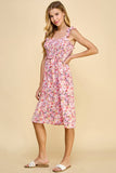 SMOCKED TOP MIDI DRESS (A508354A77)