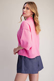 Mock Neck 3/4 sleeves Sweater