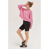 Long Sleeve Square Texture Sweater