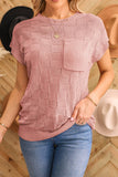 Women Casual Lattice Textured Knit Sweater Top