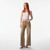 Mid Rise Wide Leg Full Jeans