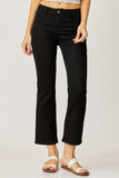 Risen Mid Rise Crop Straight Jeans