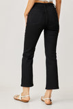 Risen Mid Rise Crop Straight Jeans