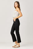 Risen Mid Rise Crop Straight Jeans