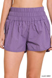 Windbreaker Smocked Waistband Running Shorts