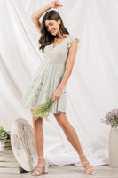 Speckled Button Up Mini Dress