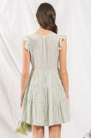 Speckled Button Up Mini Dress