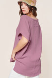 V-Neck Cotton Gauze Top
