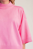 Mock Neck 3/4 sleeves Sweater