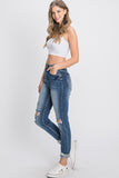 Petra Destroyed Super High Rise Stretch Mom Jeans