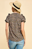 Mocha Floral Top