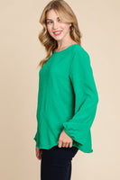 Textured Bell Sleeve Knit Tunic