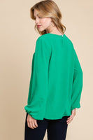 Textured Bell Sleeve Knit Tunic