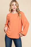 Textured Bell Sleeve Knit Tunic