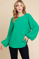 Textured Bell Sleeve Knit Tunic