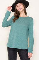 Long Sleeve Textured Top