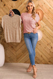 Women Casual Lattice Textured Knit Sweater Top