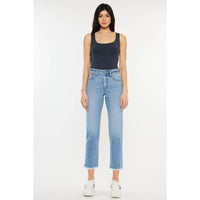 Kancan High Rise Slim Straight Crop Jeans