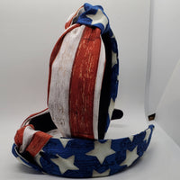 Knotted Patriotic Headband Stars and Stripes