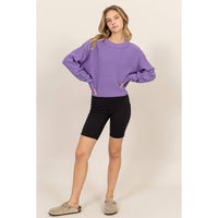 CROPPED OVERSIZED KNIT SWEATER
