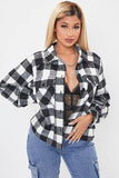 Women's Cropped Boxy Fit Shacket-J1092PSH