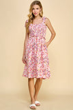 SMOCKED TOP MIDI DRESS (A508354A77)
