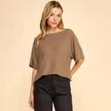 Solid Ribbed Basic Top