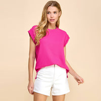 Sleeveless Solid Rib Top