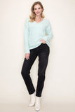 Super Soft Yarn Fleece V Neck Sweater