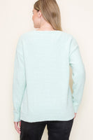 Super Soft Yarn Fleece V Neck Sweater