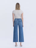 HIGH RISE MEDIUM WASH ANKLE WIDE JEANS LV2061