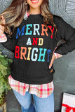 Merry and Bright Cable Knit Pullover