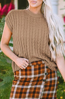 Crew Neck Cable Knit Sweater