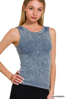 Washed Ribbed Seamless Tank